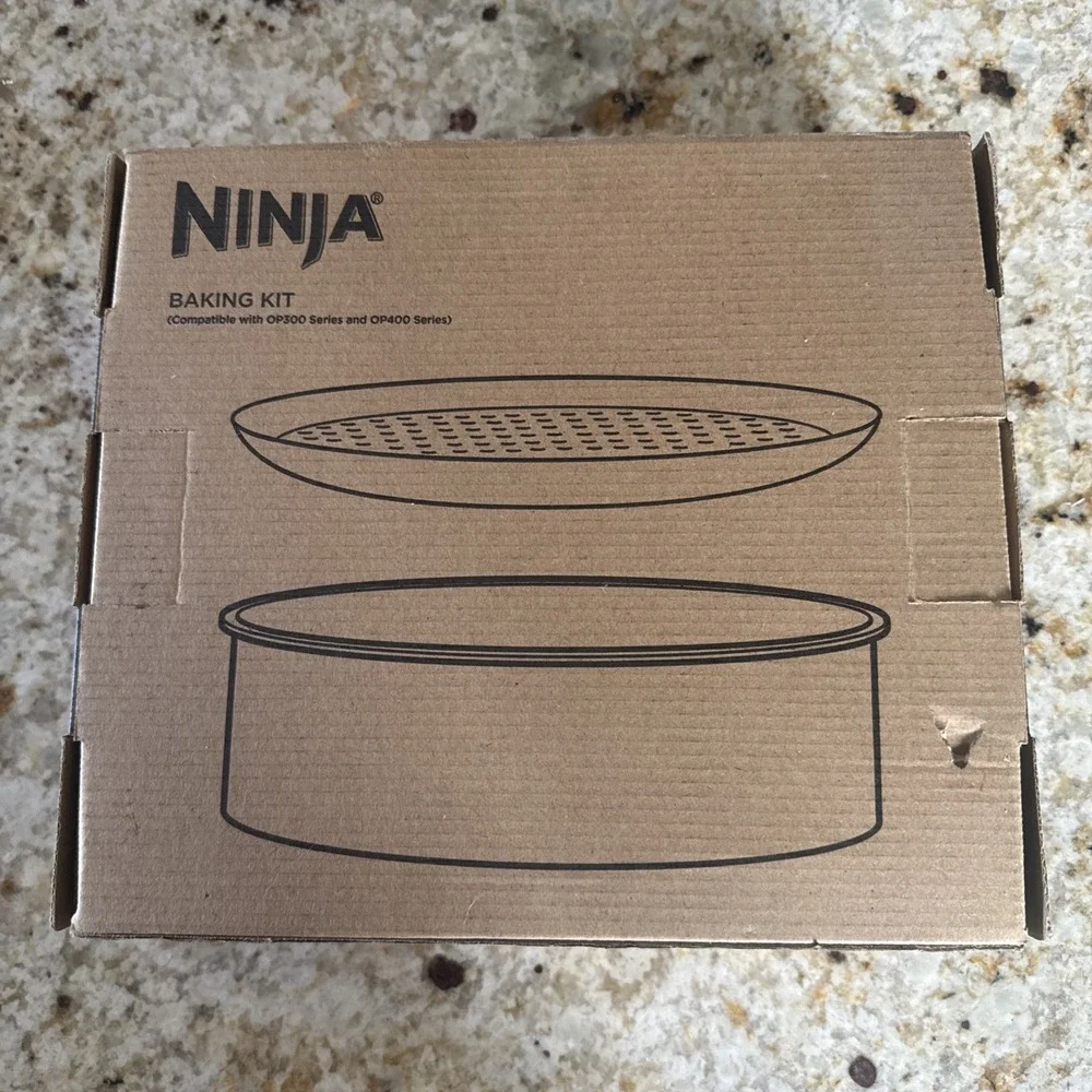 Ninja Foodi Bake Kit Circular Tin and Crisper Plate Works With OP300 & OP400